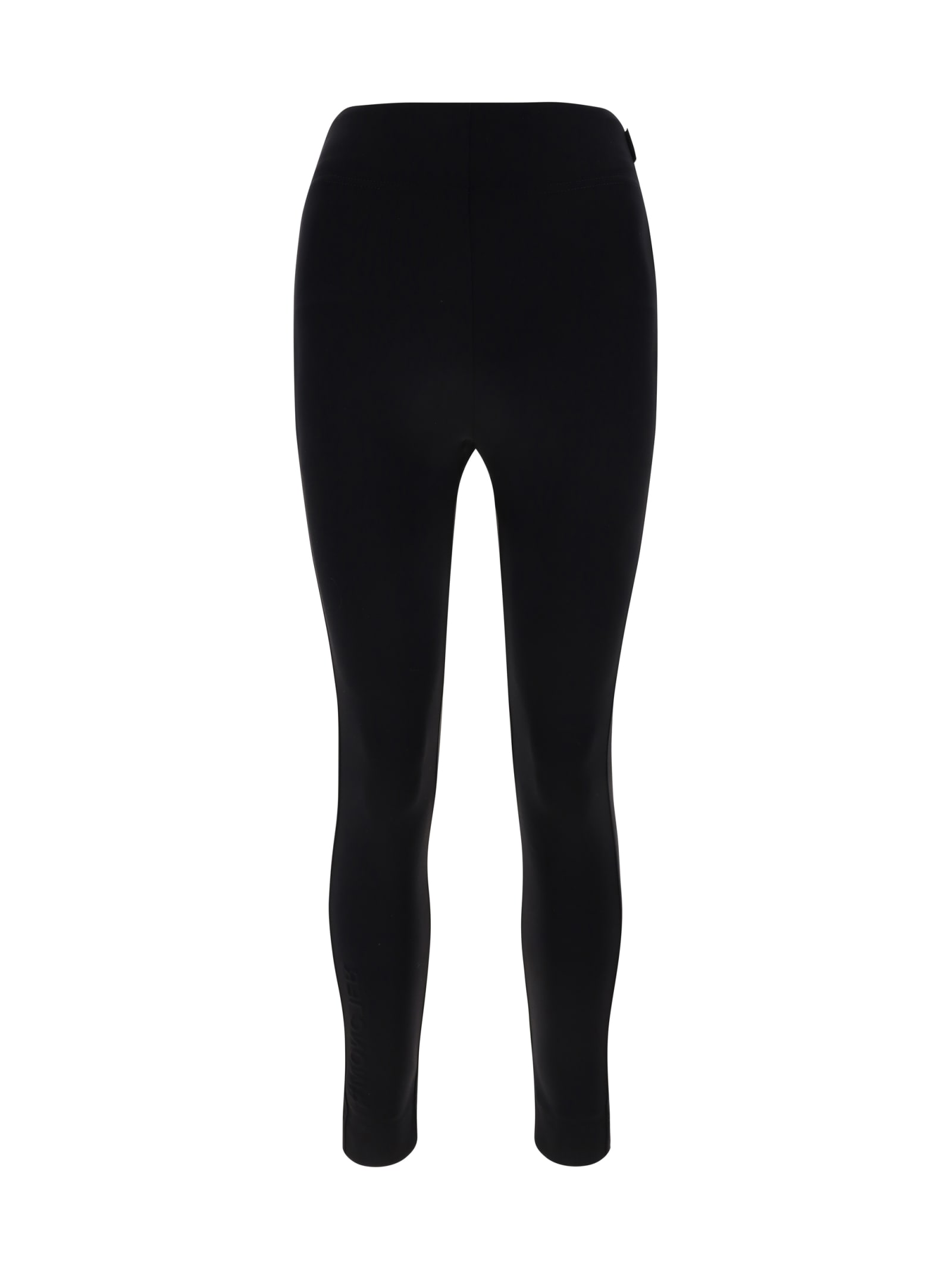 Shop Moncler Leggings In 999