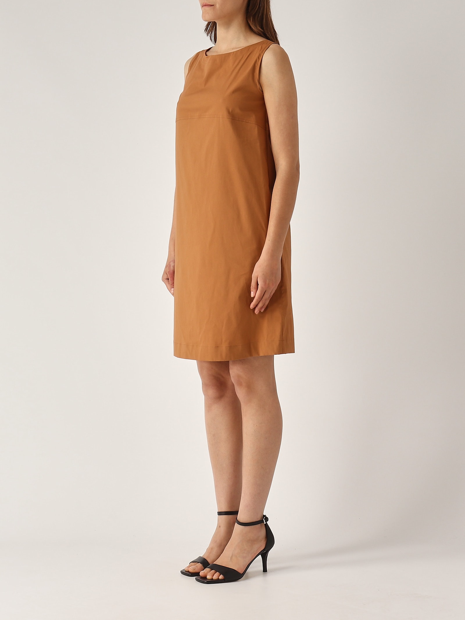 Gran Sasso Abitino S/m Scollato Dietro Dress In Brown