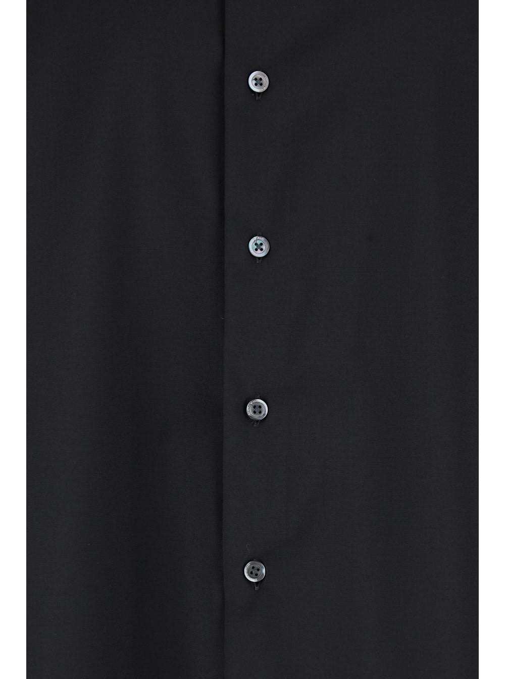 EMPORIO ARMANI BLACK SHIRT WITH POINTED COLLAR IN WOOL BLEND MAN 