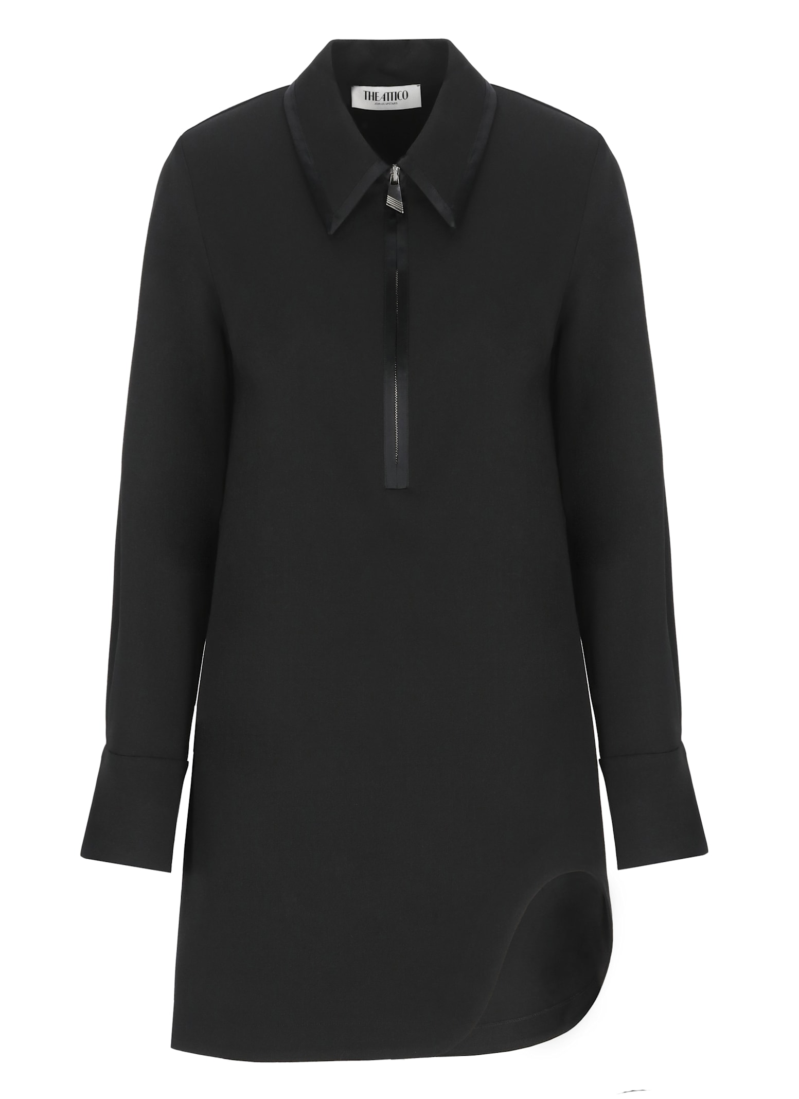 Attico Wool Dress In Black