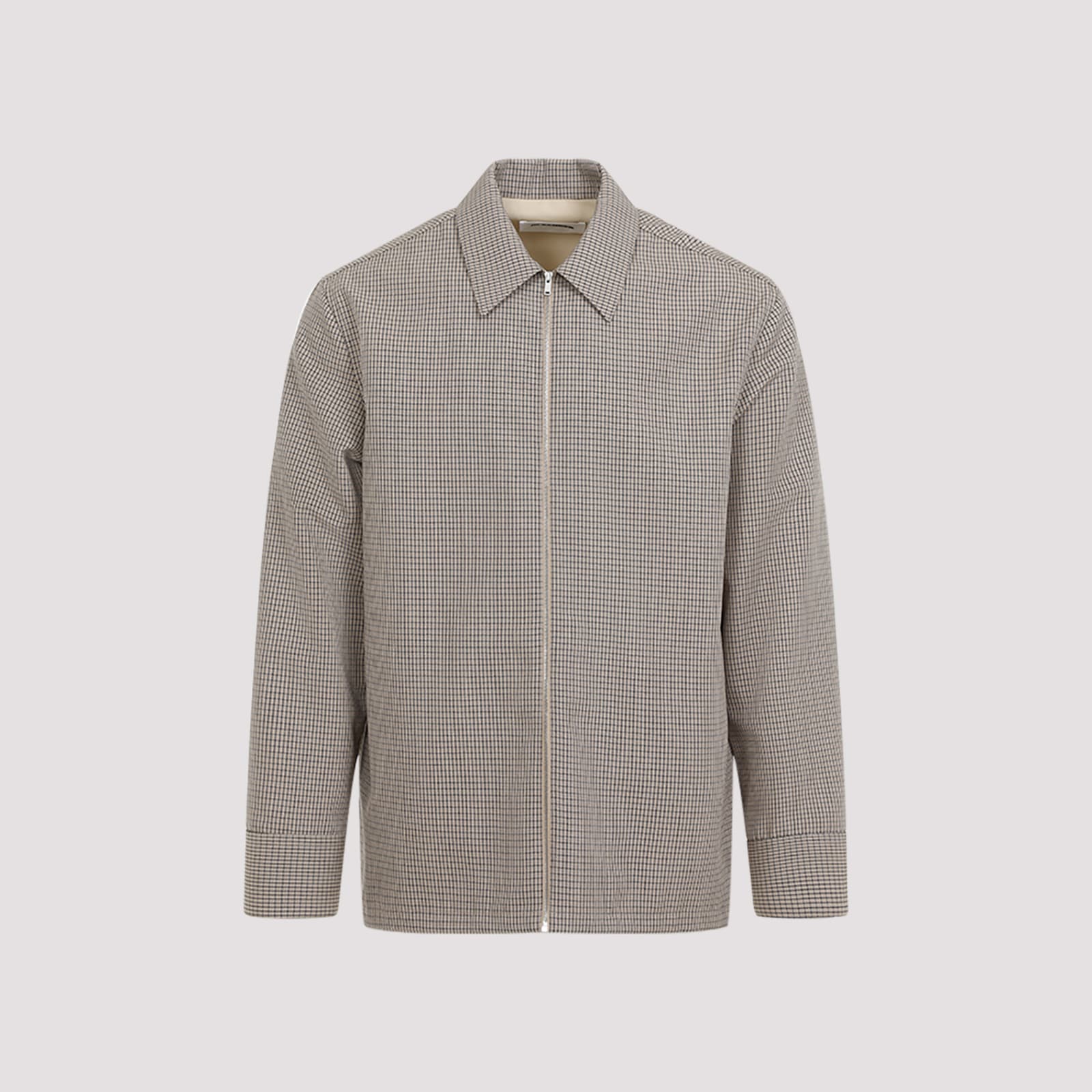 Shop Jil Sander Virgin Wool Shirt In Roof Shadow