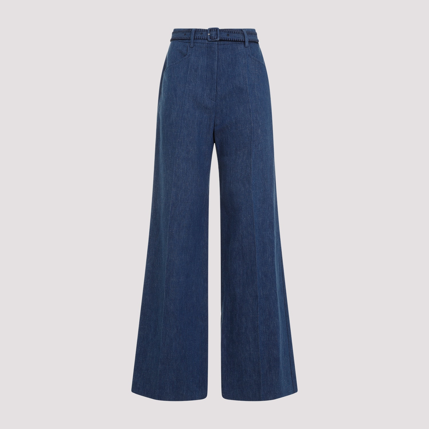 Shop Gabriela Hearst Norman Pants In Dnm Denim