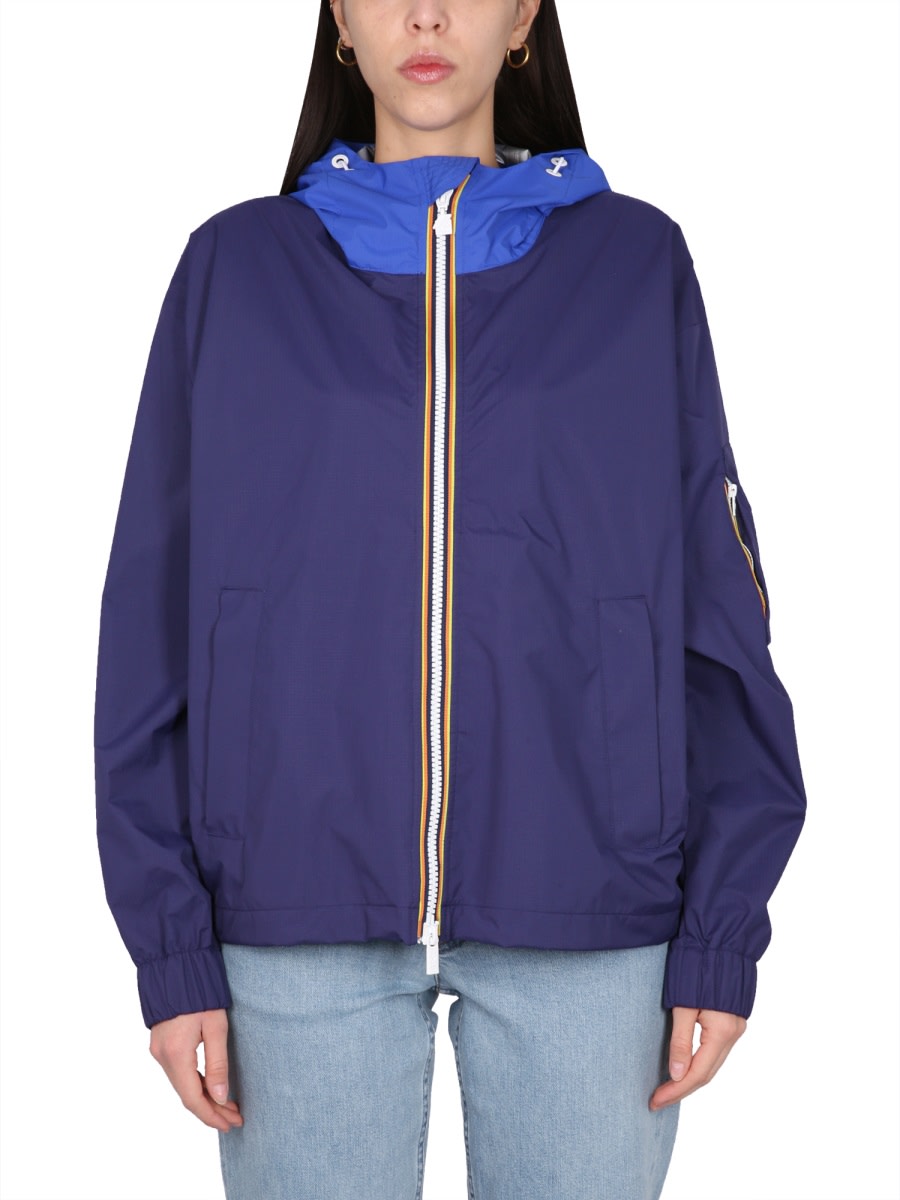 K-way Claudey Jacket Unisex In Blue
