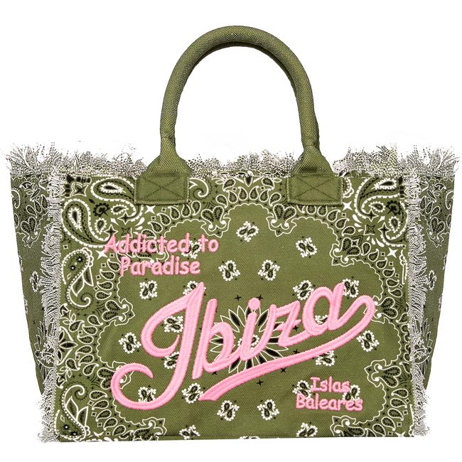 MC2 Saint Barth Bandanna Canvas Bag With Ibiza Embroidery