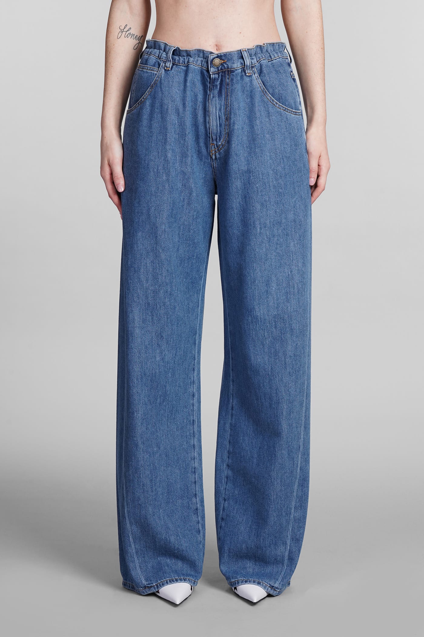 Shop Darkpark Iris Jeans In Blue Cotton