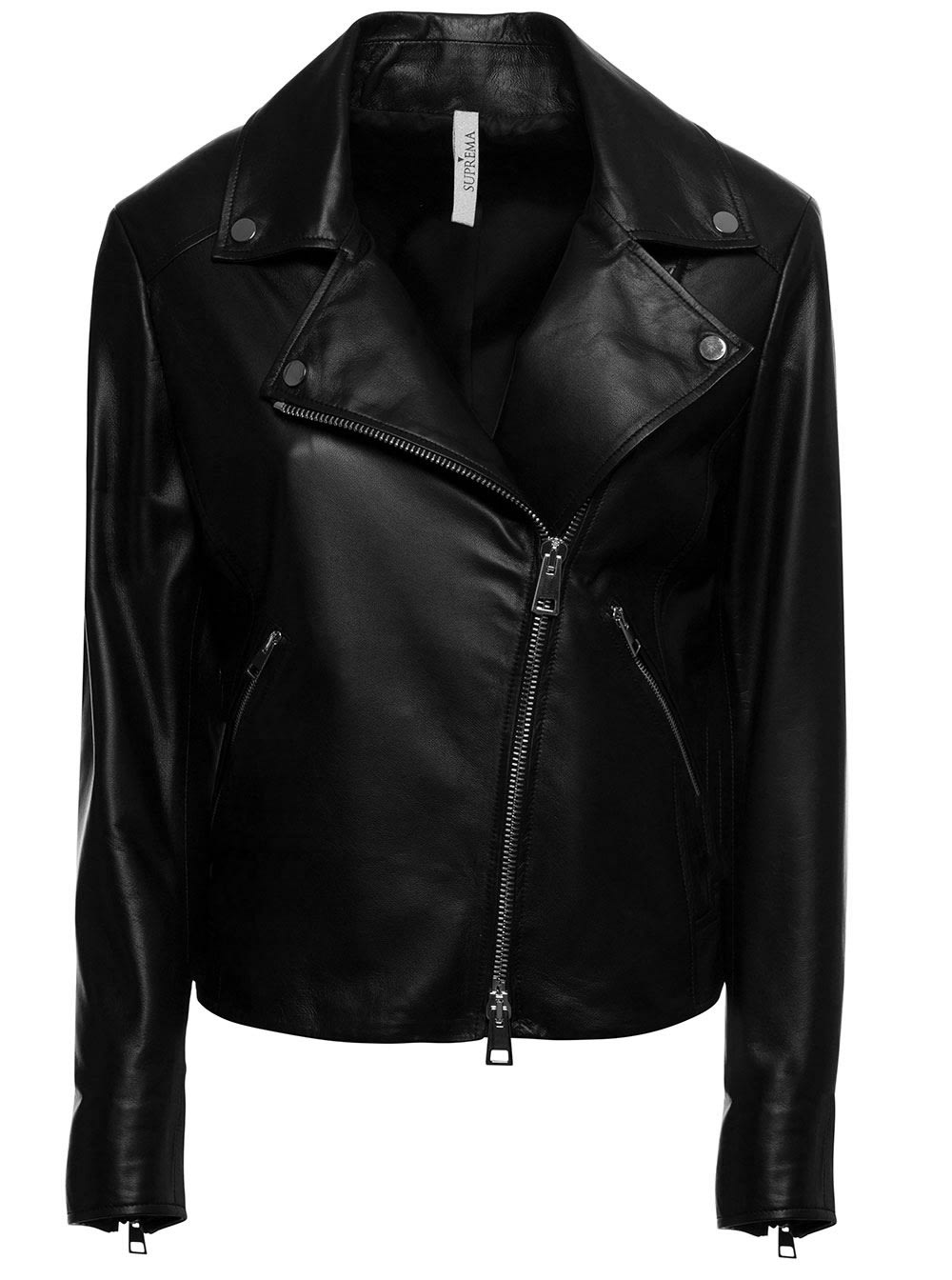 Suprema Black Supreme Leather Womans Jacket