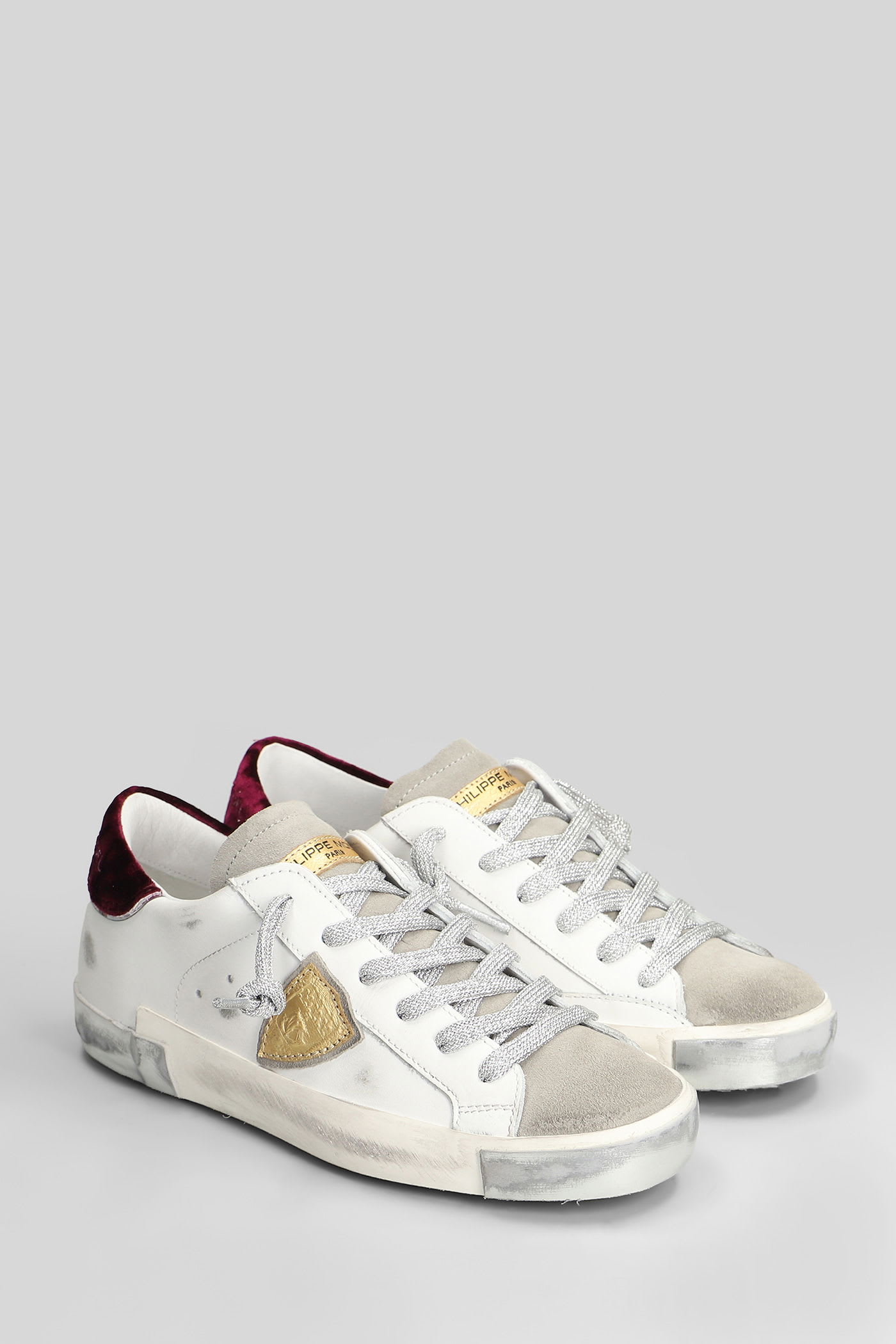 Philippe Model Sneaker Donna Prsx Low Bianco Nero In White