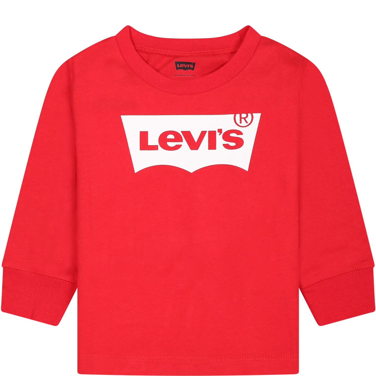 LEVI'S RED T-SHIRT FOR BABIES WITH LOGO