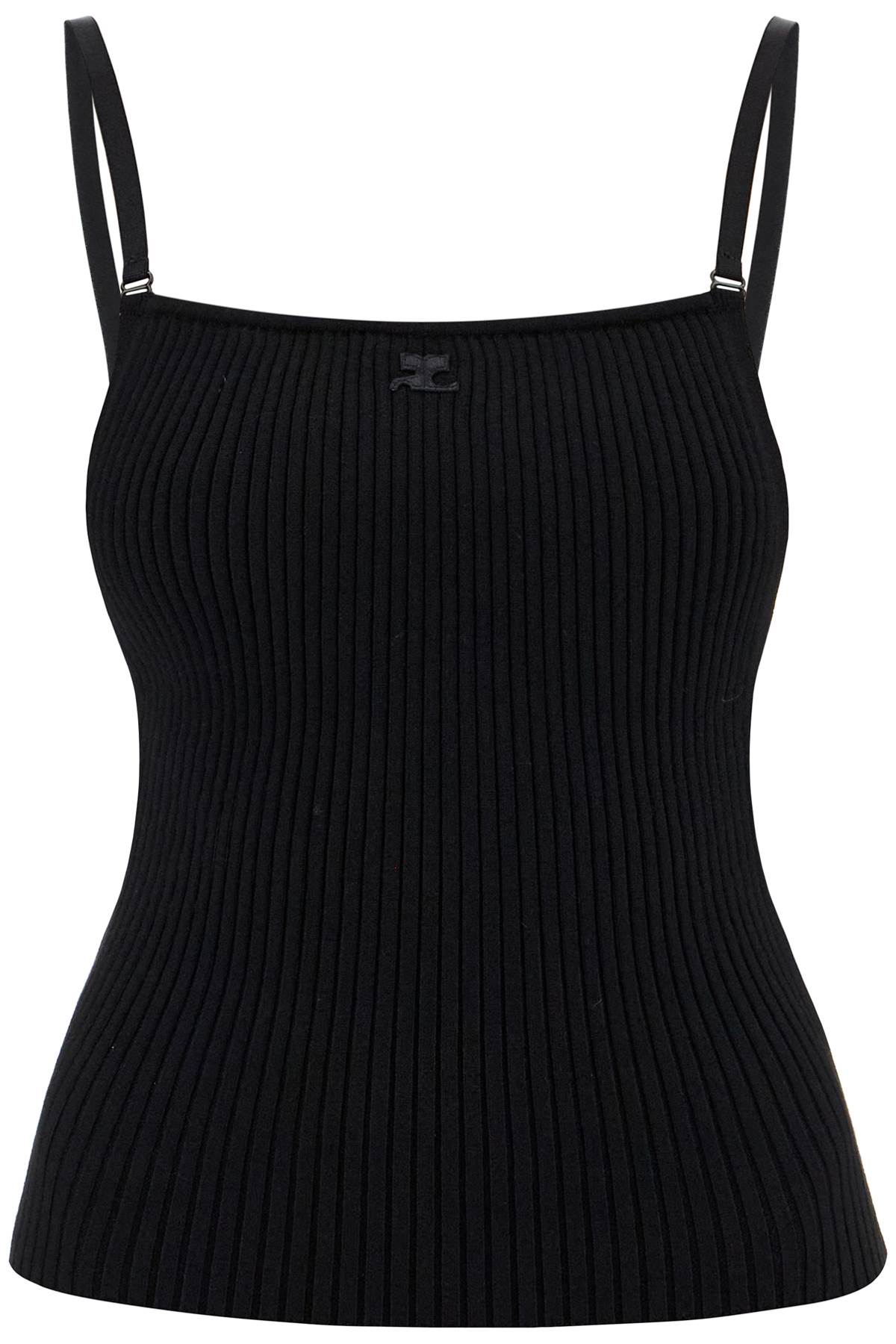 Courrèges Ribbed Sleeveless Top With