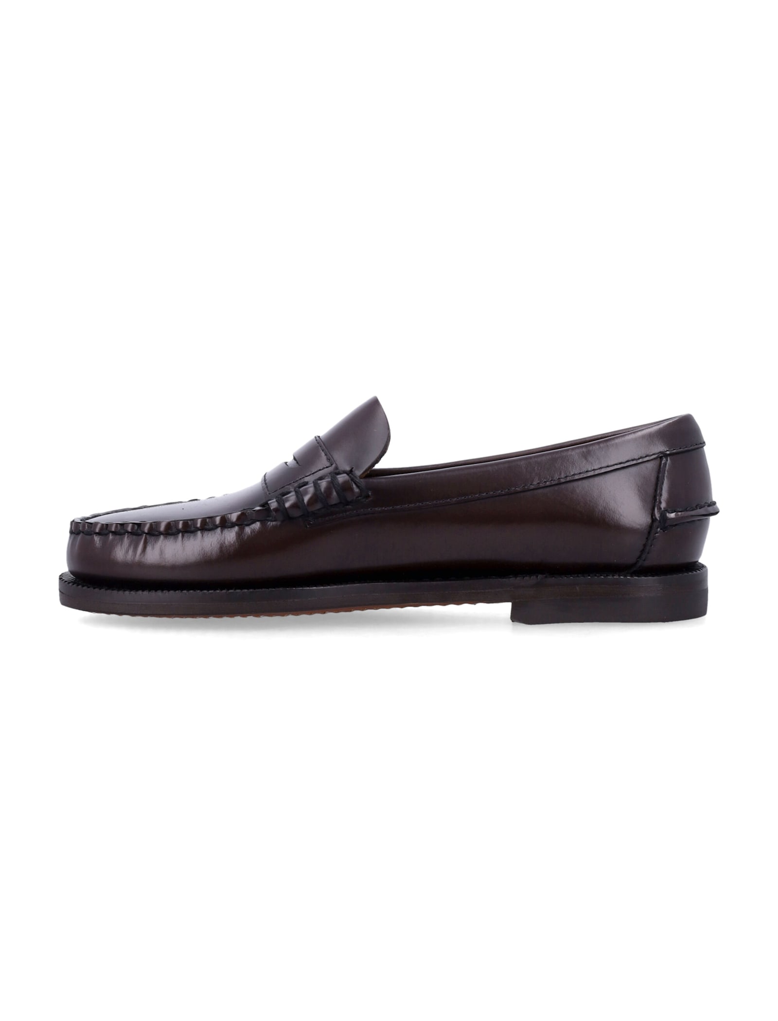 Sebago Classic Dan Brushed Leather Loafers In Burgundy
