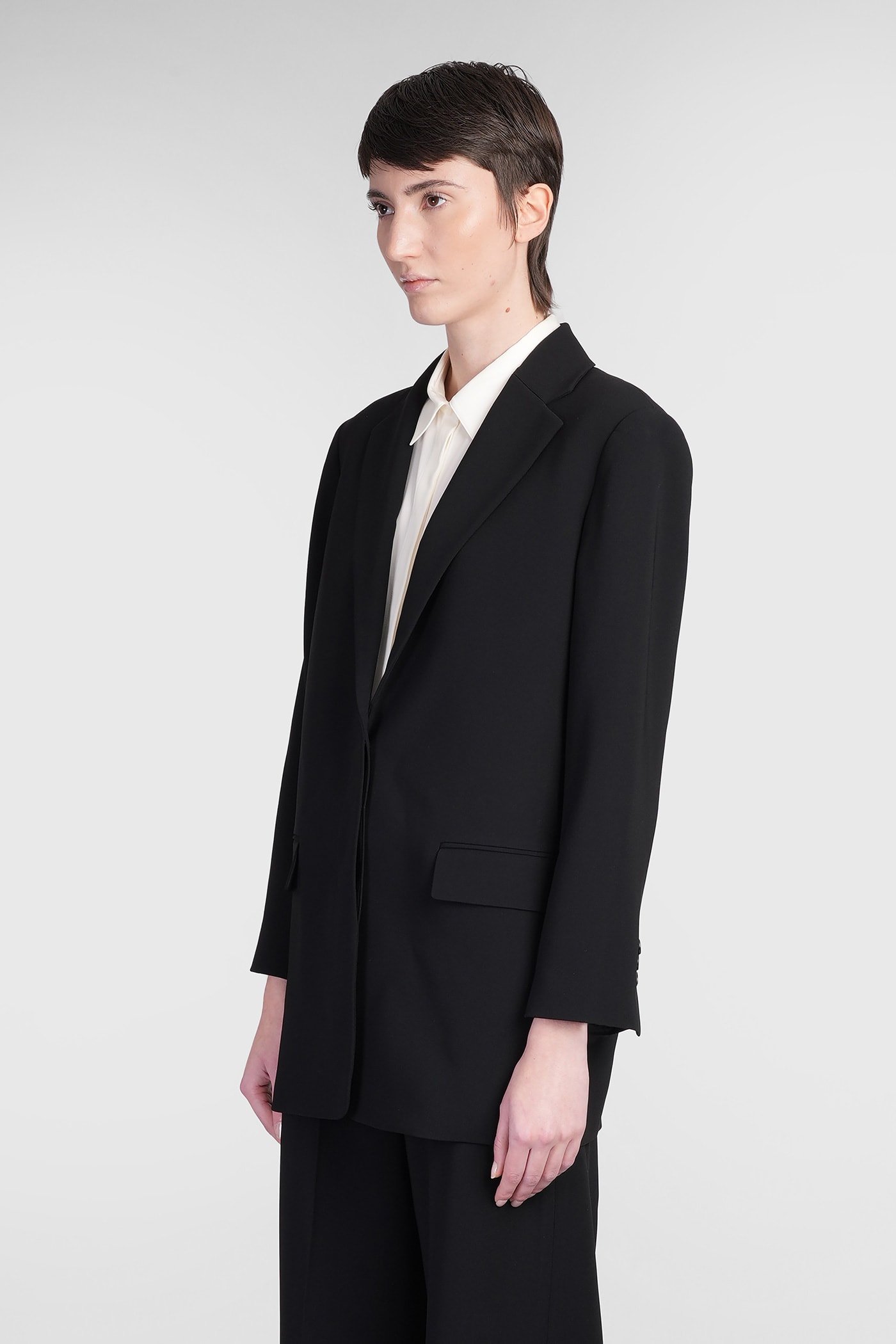 THEORY BLAZER IN BLACK TRIACETATE
