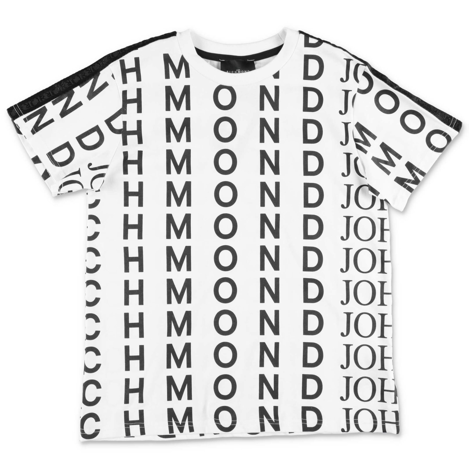 John Richmond T-shirt Bianca In Jersey Di Cotone
