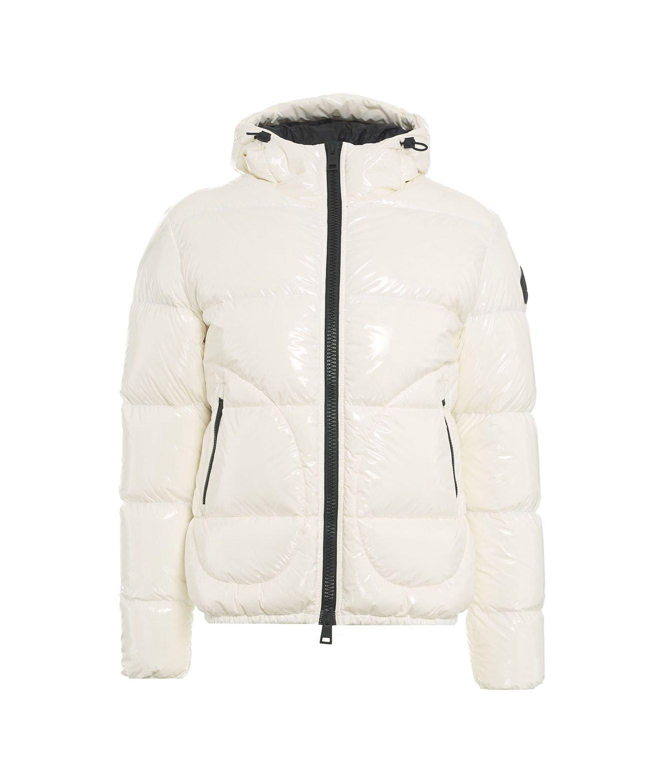 Herno White Glossy Nylon Down Jacket In White