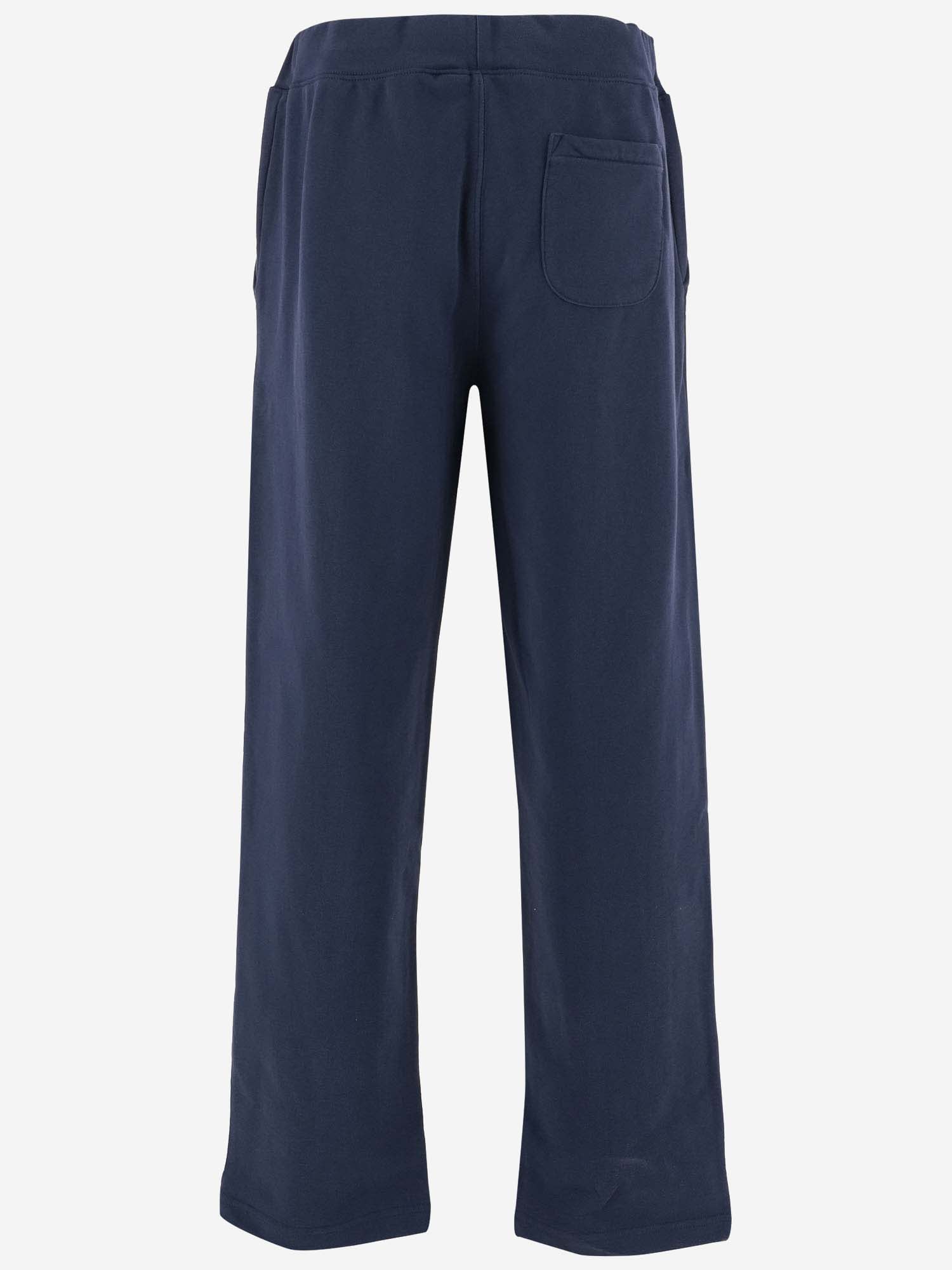 Shop Ralph Lauren Cotton Logo Pants In Cruise Navy