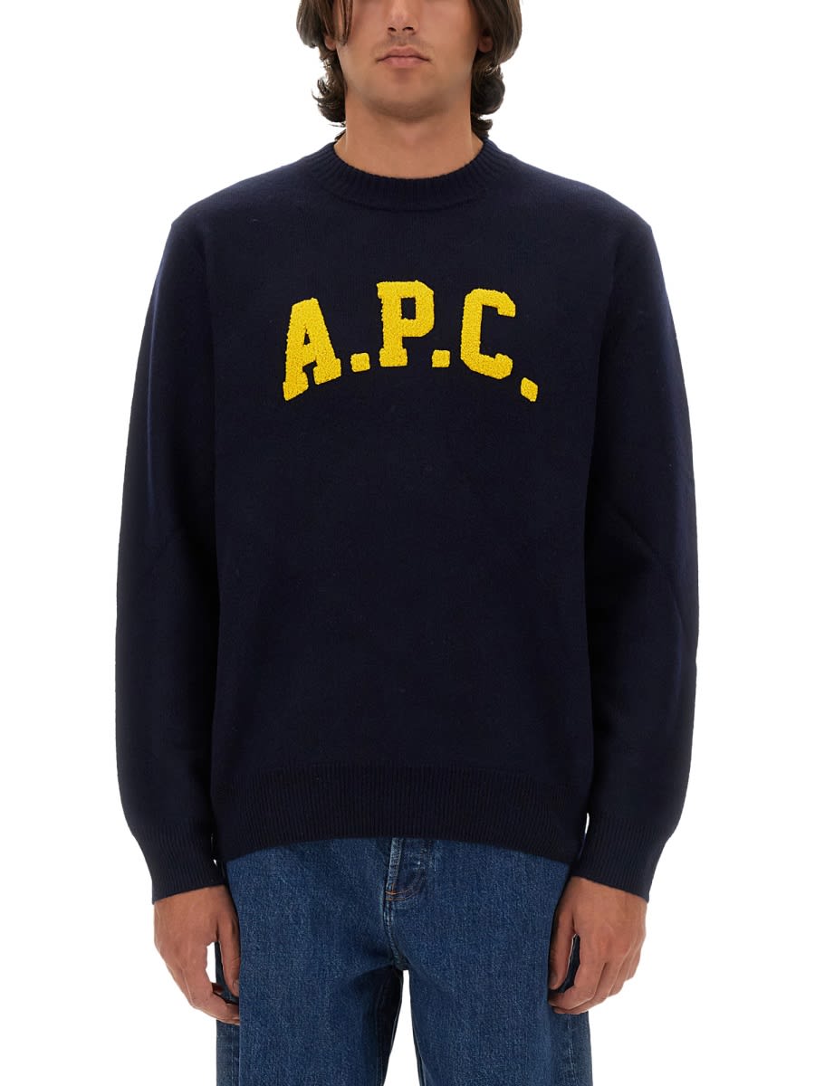 Shop Apc Jersey Joshua In Blue