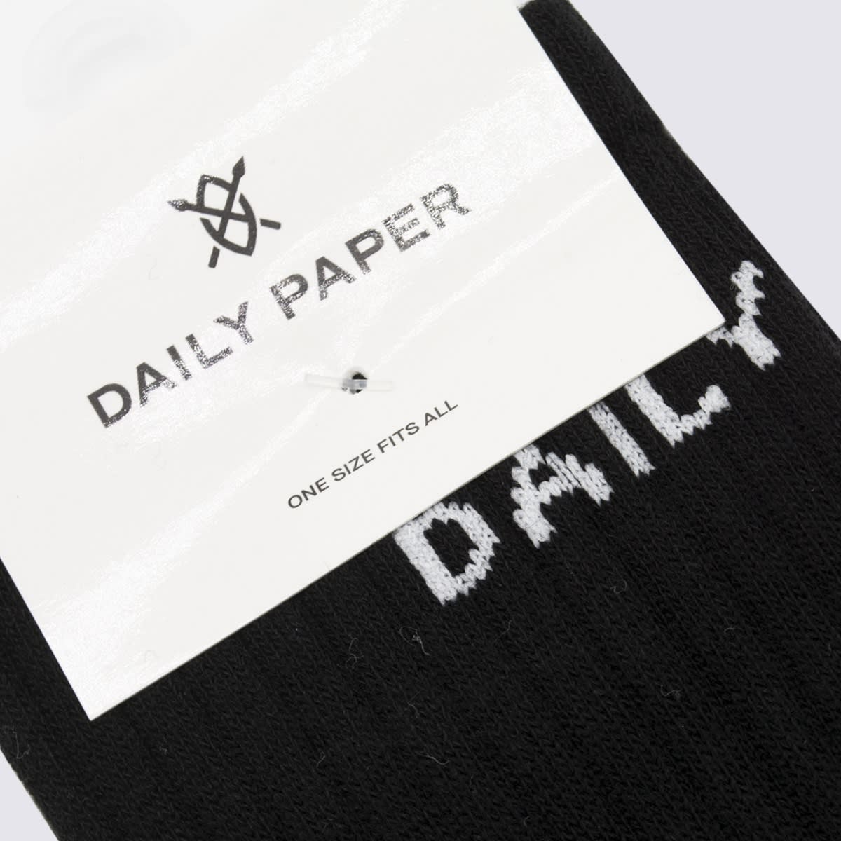 Daily Paper Black And White Cotton Blend Socks