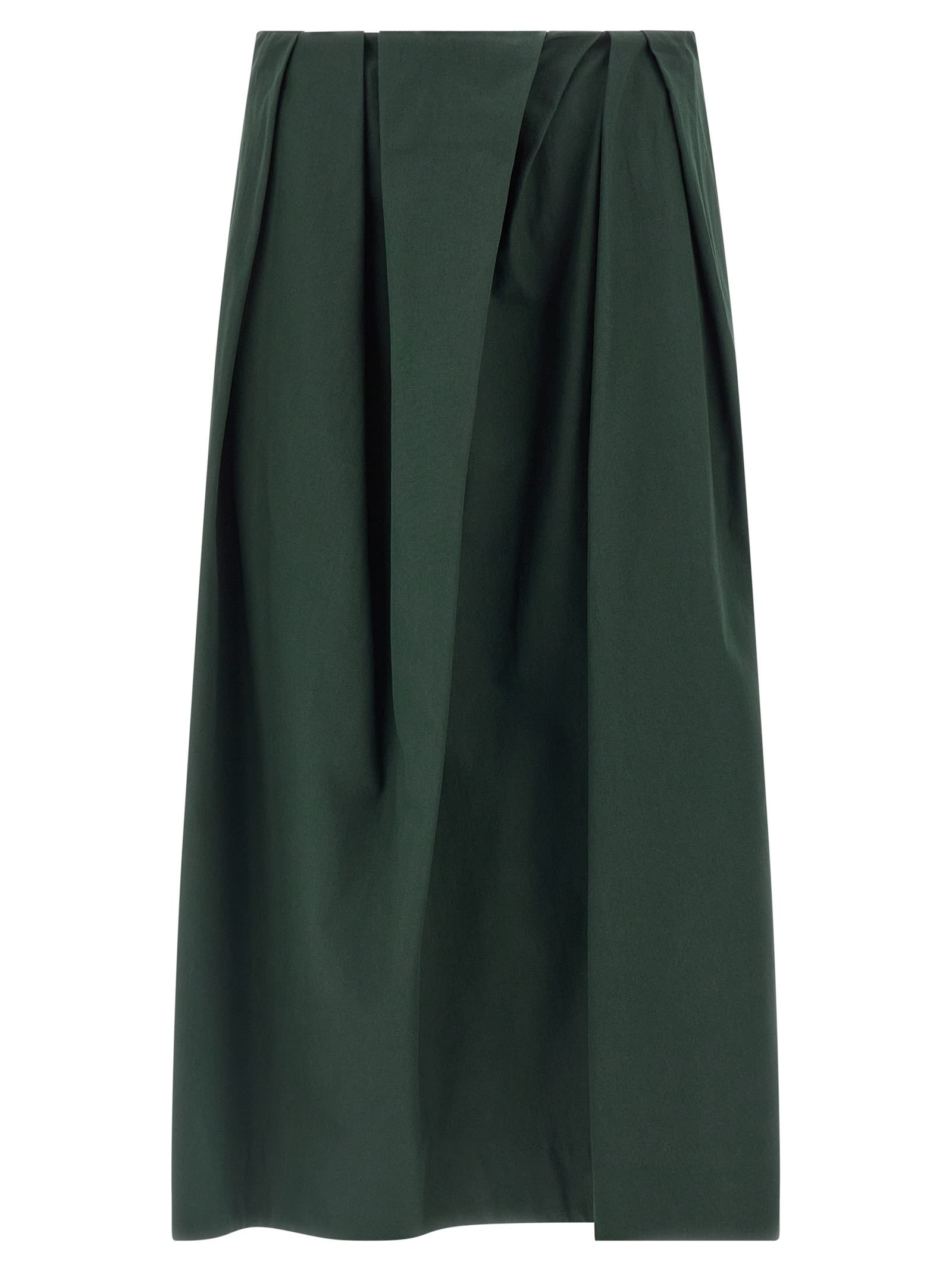 Dries Van Noten Pleated Skirt In Green