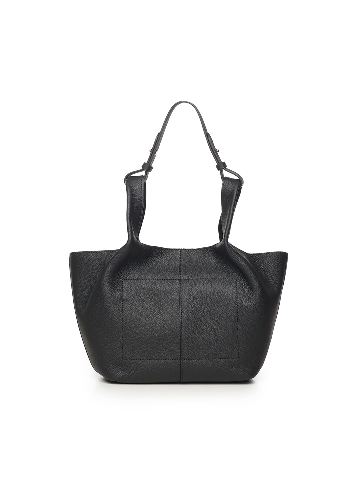 Coccinelle Beat Small Leather Shopping Bag In Black