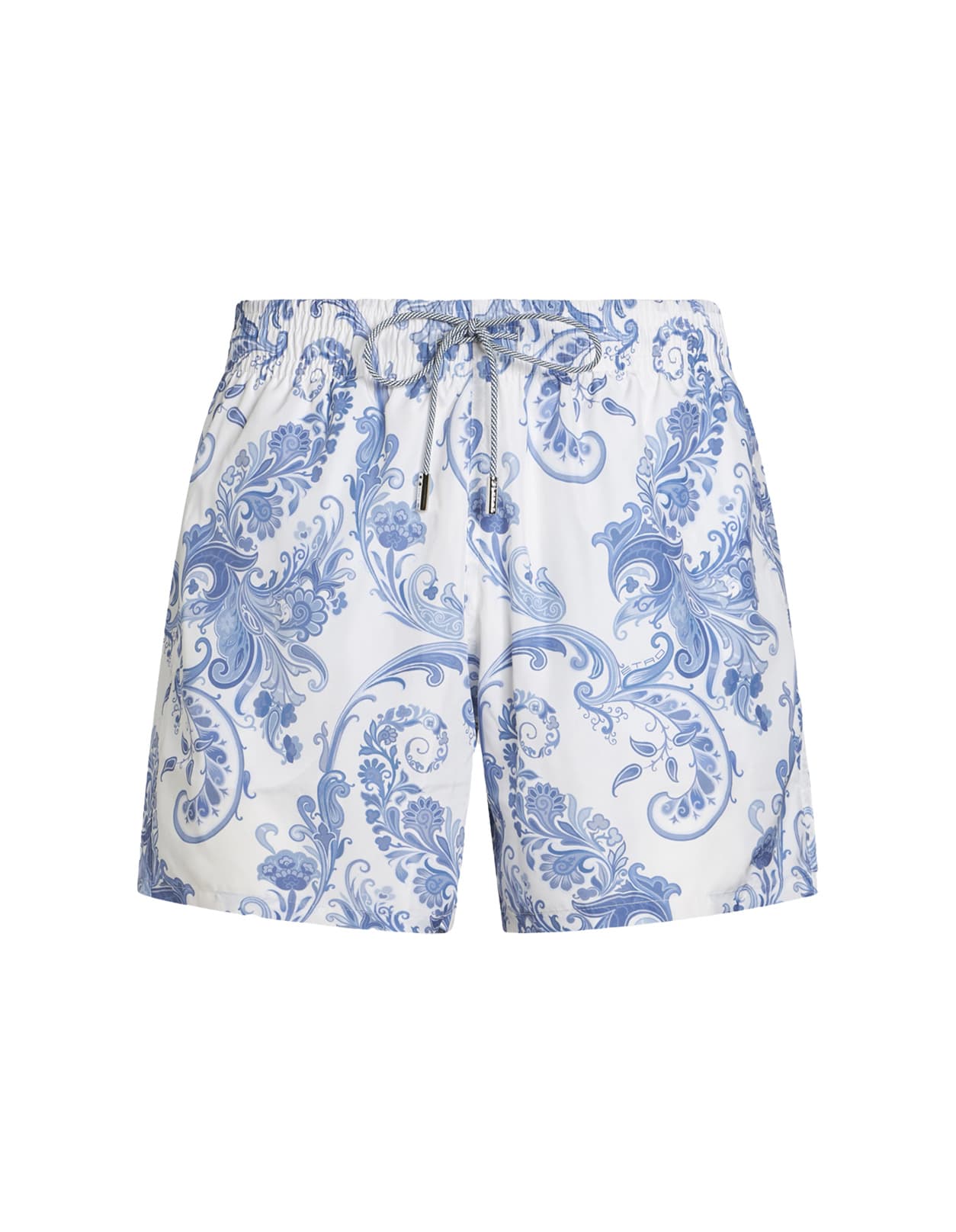 Shop Etro Light Blue  Summer Paisley Swimwear