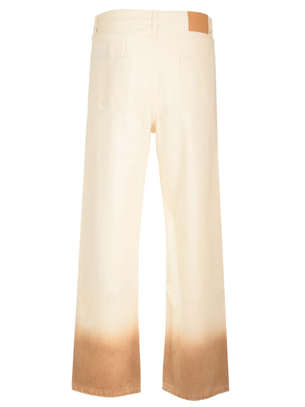 Shop Alanui Straight Jeans With Dip-dye Effect In Neutrals