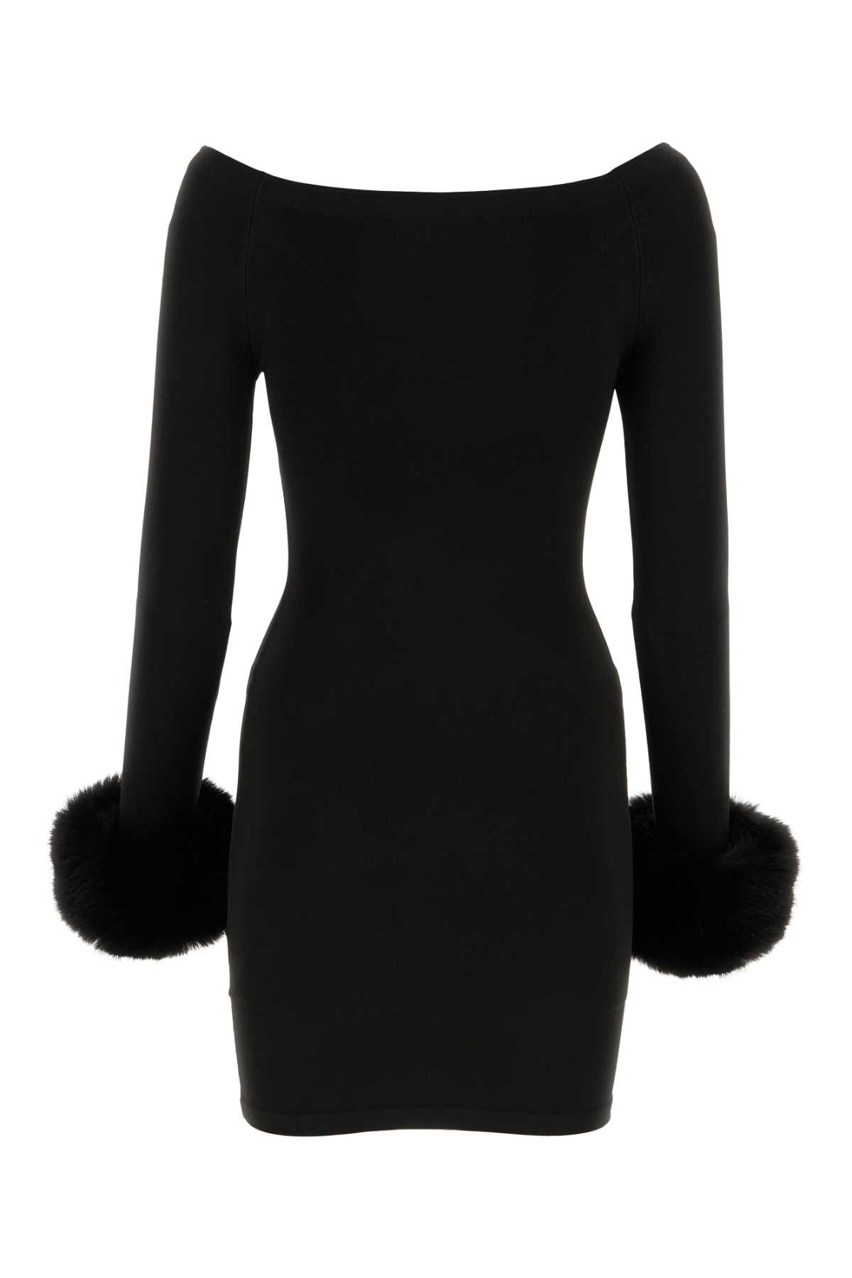 Shop Alexander Wang Black Stretch Nylon Mini Dress