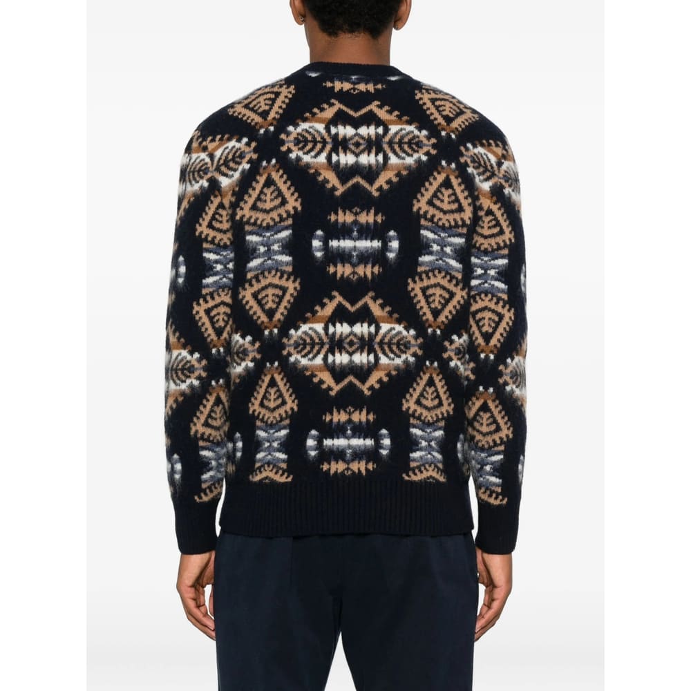 Altea Geometric-pattern Crewneck Knitted Jumper In Multi