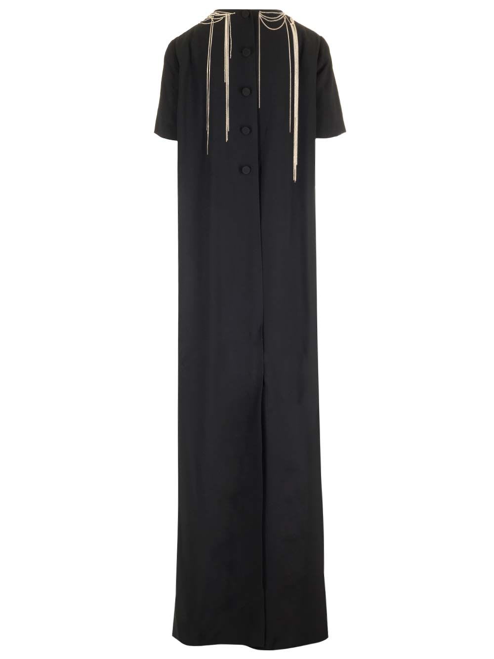 Shop Dries Van Noten Embellished Crepe Top In Black