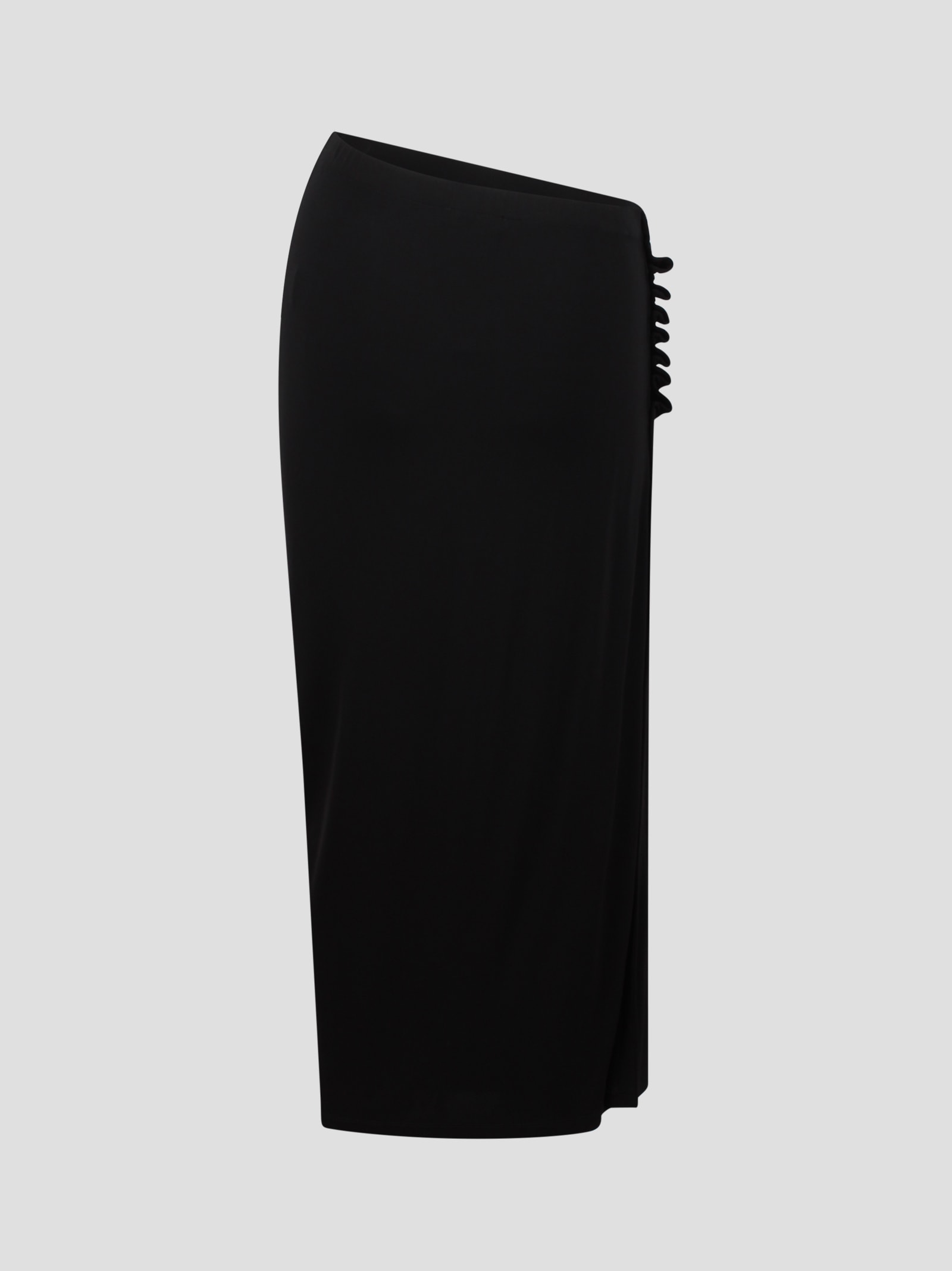 Shop Rabanne Ruched Midi Skirt