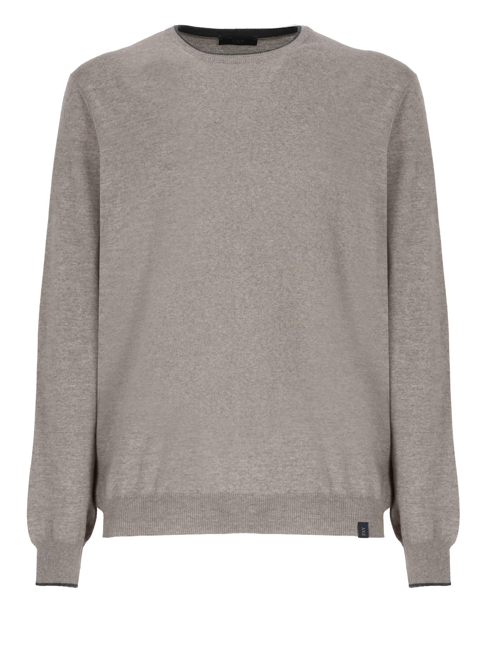 Jumper In Beige Shaved Wool Knit