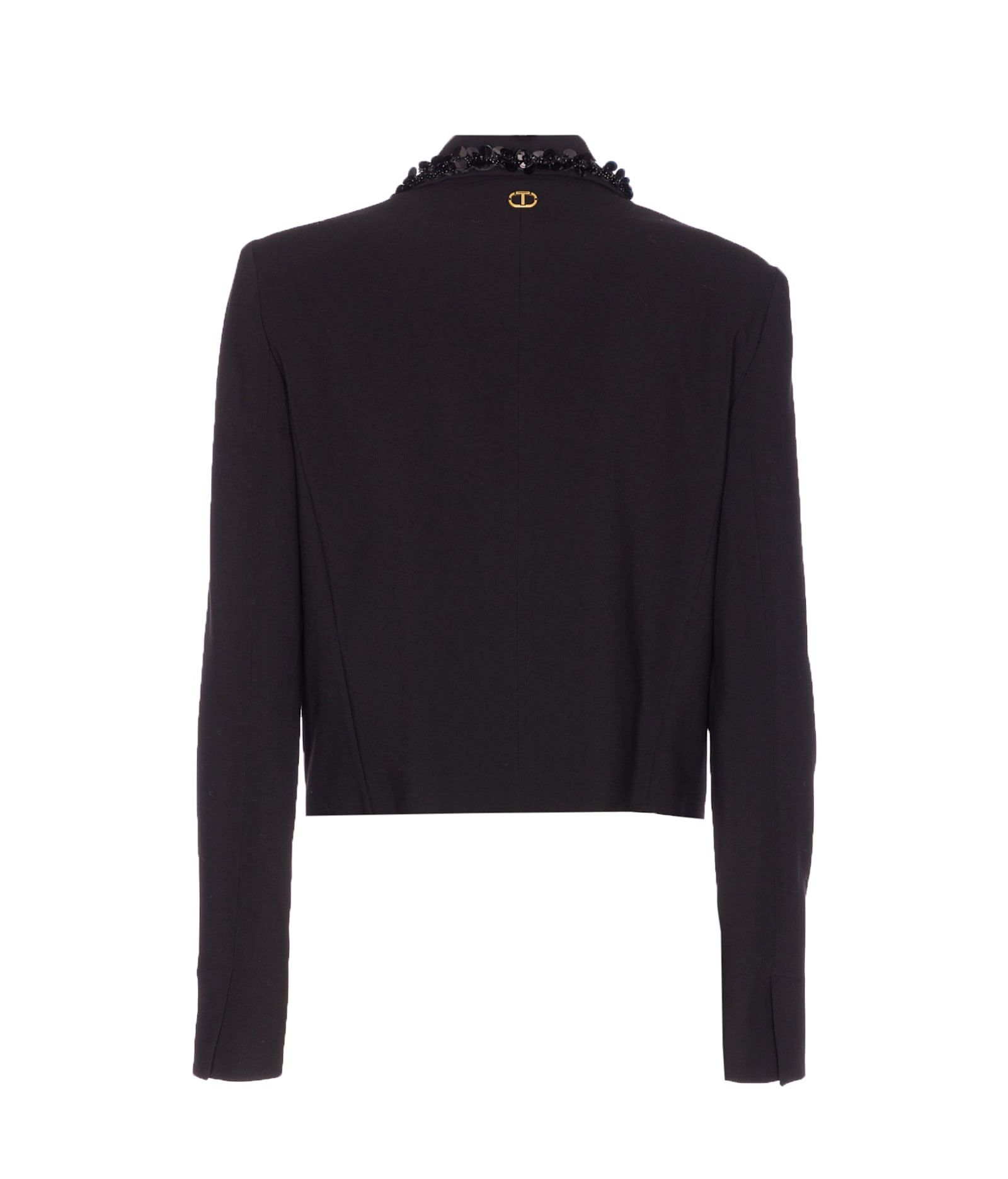 Twinset Embellished Long-sleeve Blazer In Black