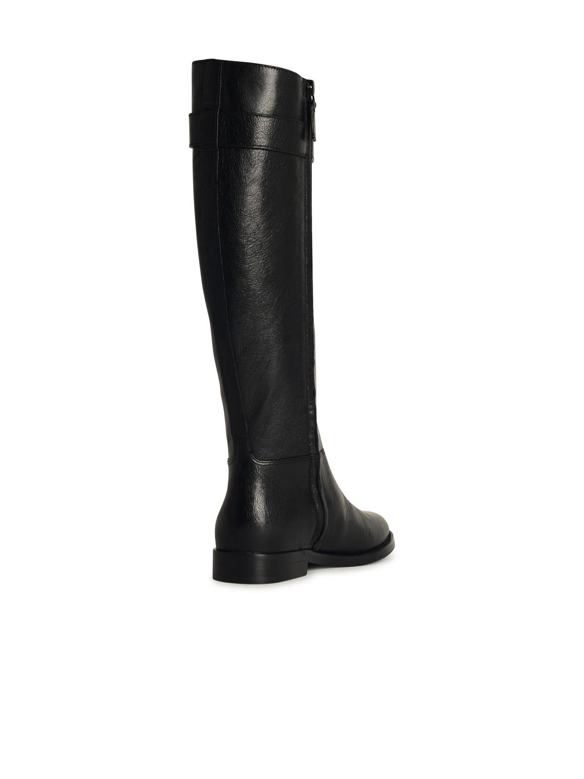 Shop Tory Burch Lock Ridin Black Leather Boots