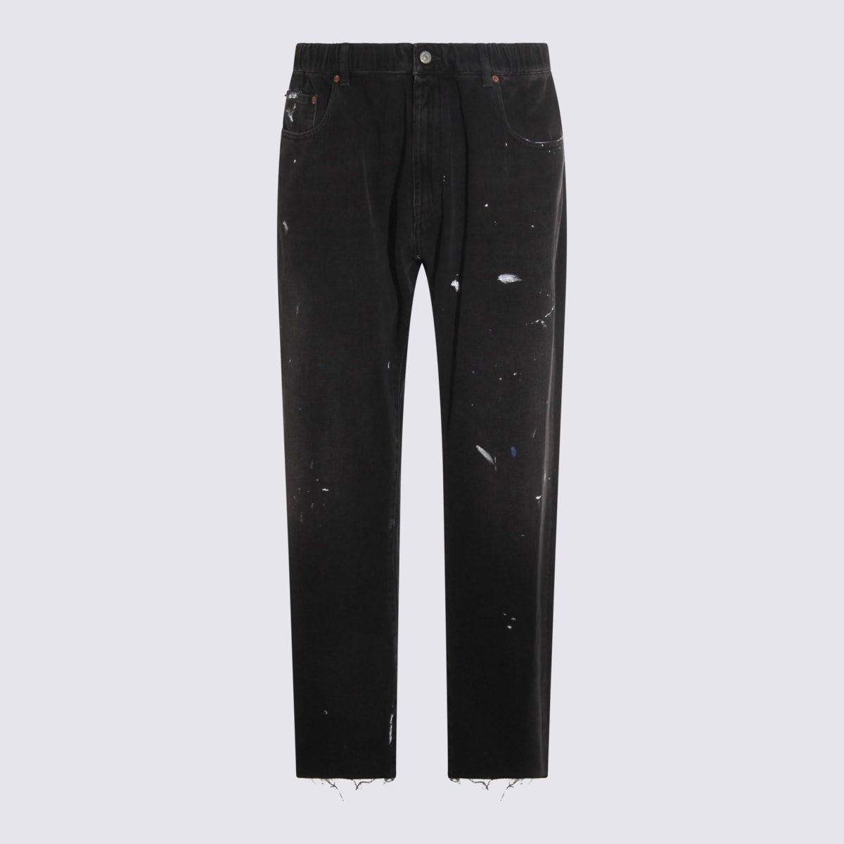 Mm6 Maison Margiela Black Cotton Jeans In Black