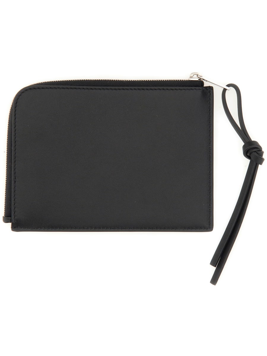 Shop Jil Sander Wallet With Logo In Black