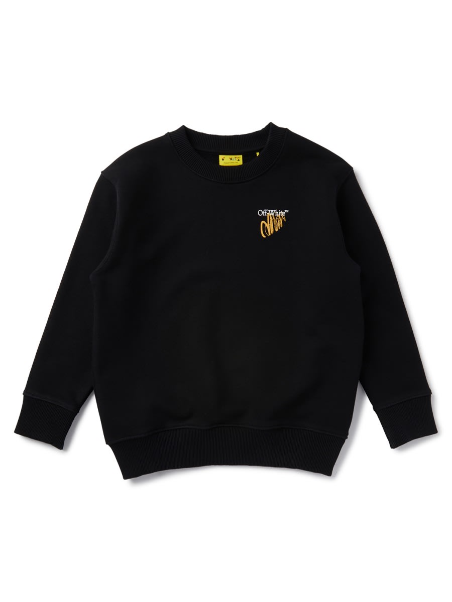 Off-white Arrow-sketch Sweatshirt In Black