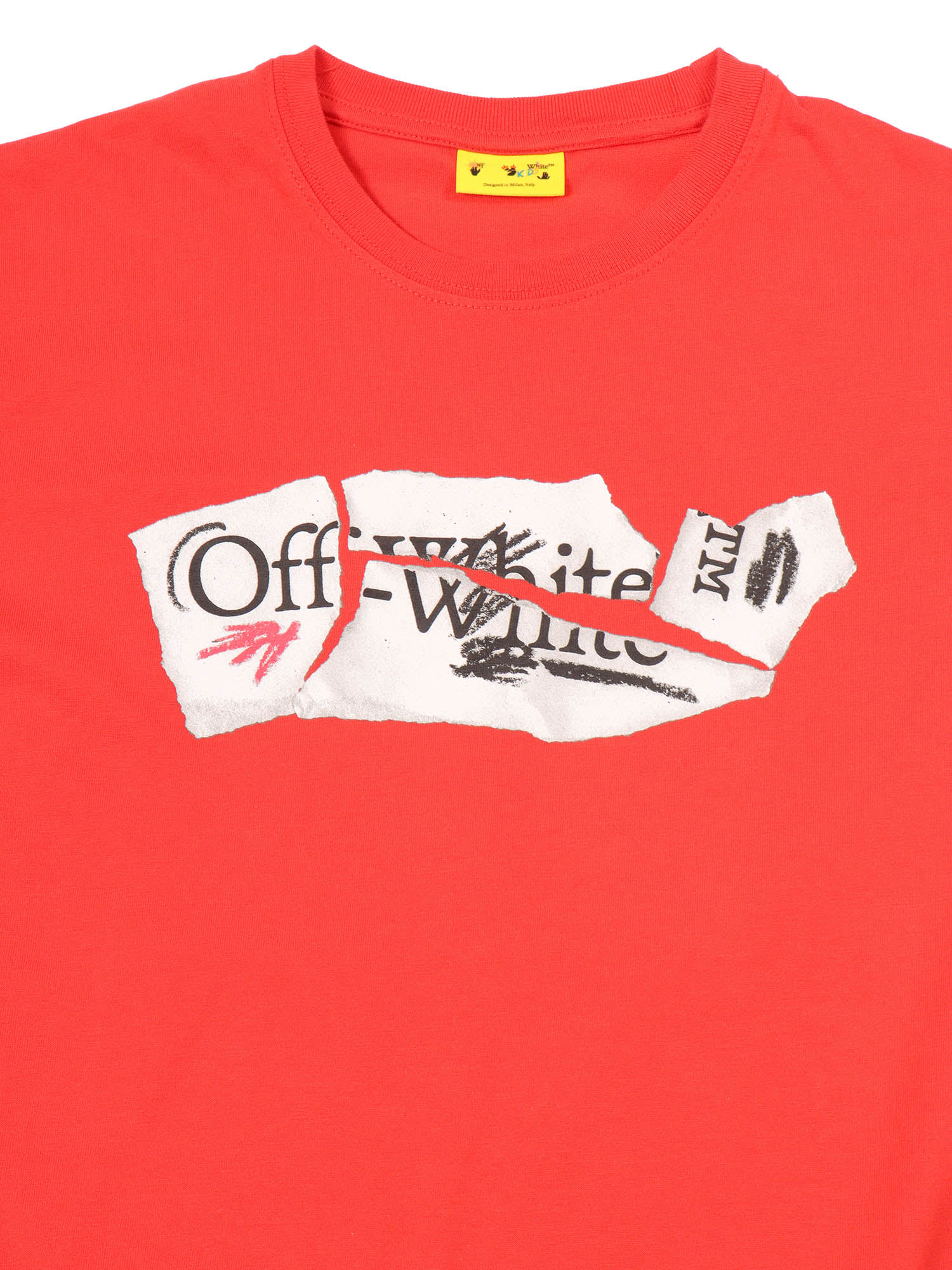 Off-white Arrow Collage Tee S/s Red - White In Red