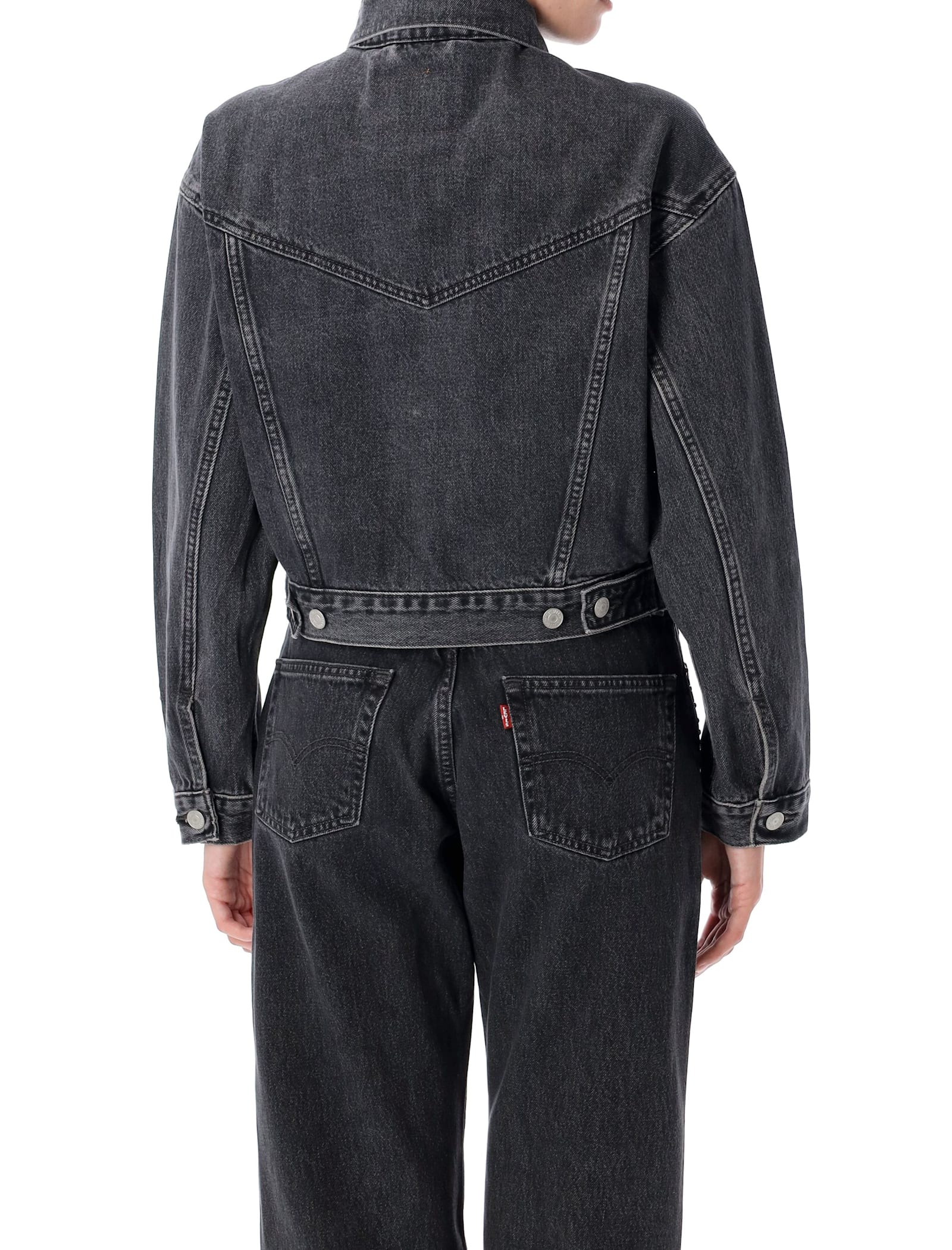 Levi's Shrunken 90s No Pleat Bejeweled Trucker Clothing In Black