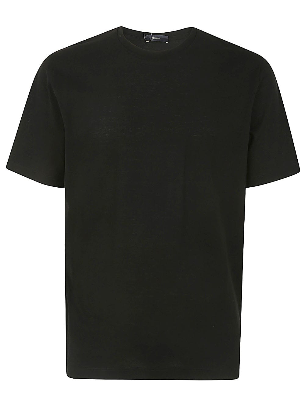 Shop Herno Crepe T-shirt In Black