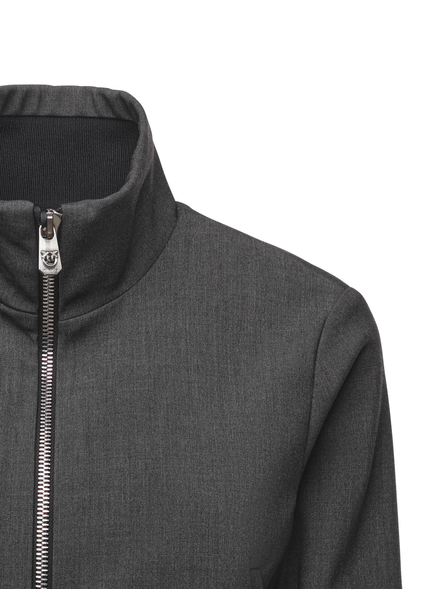 Pinko Cropped Jacket With Drawstring In Black