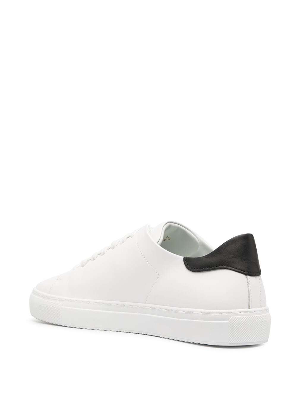 Axel Arigato Clean 90 Contrast White Low Top Sneakers With Laminated Logo In Leather Man In White