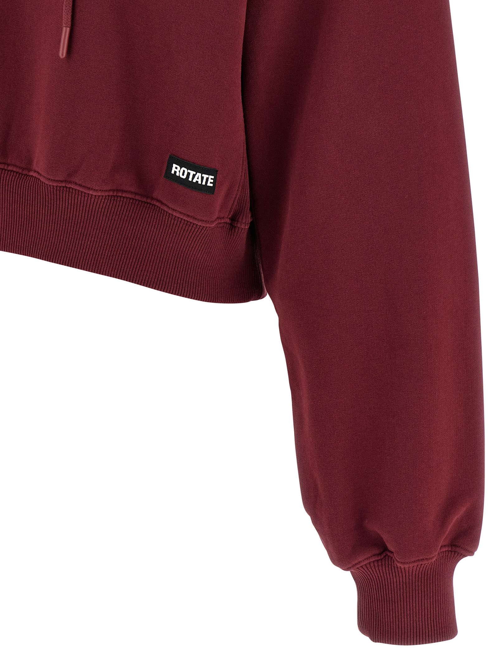 Rotate Birger Christensen Rotate Burgundy Cotton Sweatshirt Women In Burgundy