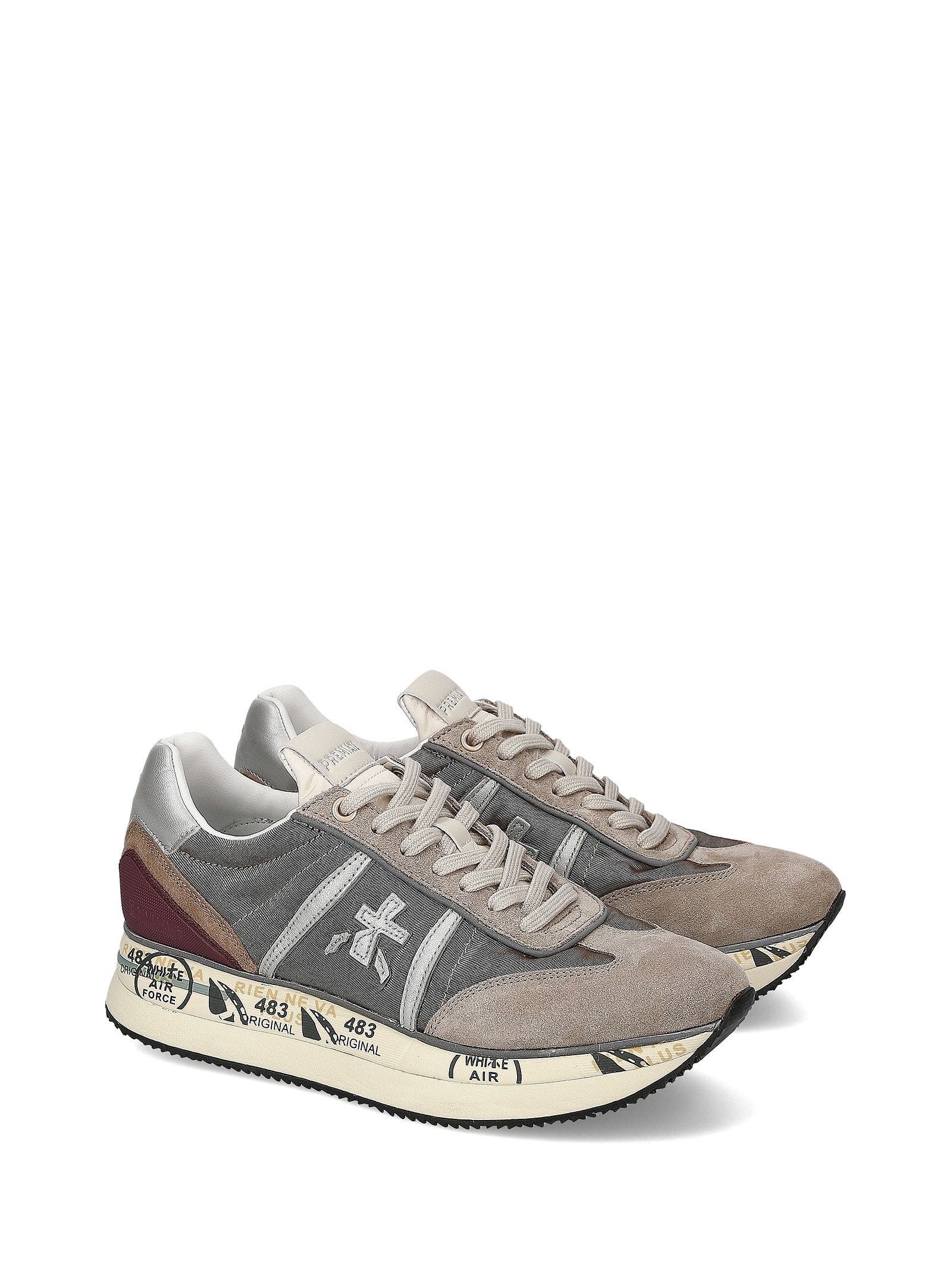 Shop White Premiata Sneaker Conny 6979 Grey In Grigio