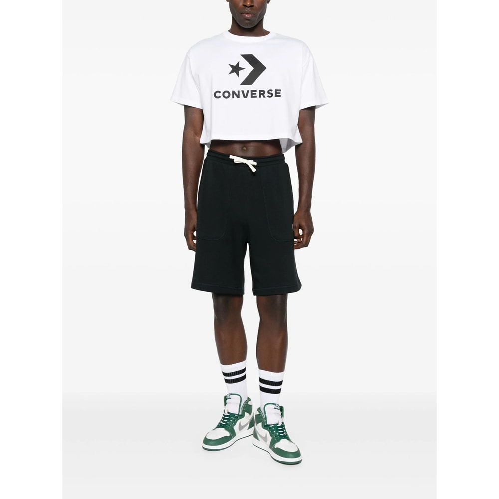 Converse Logo-print Track Shorts In Black