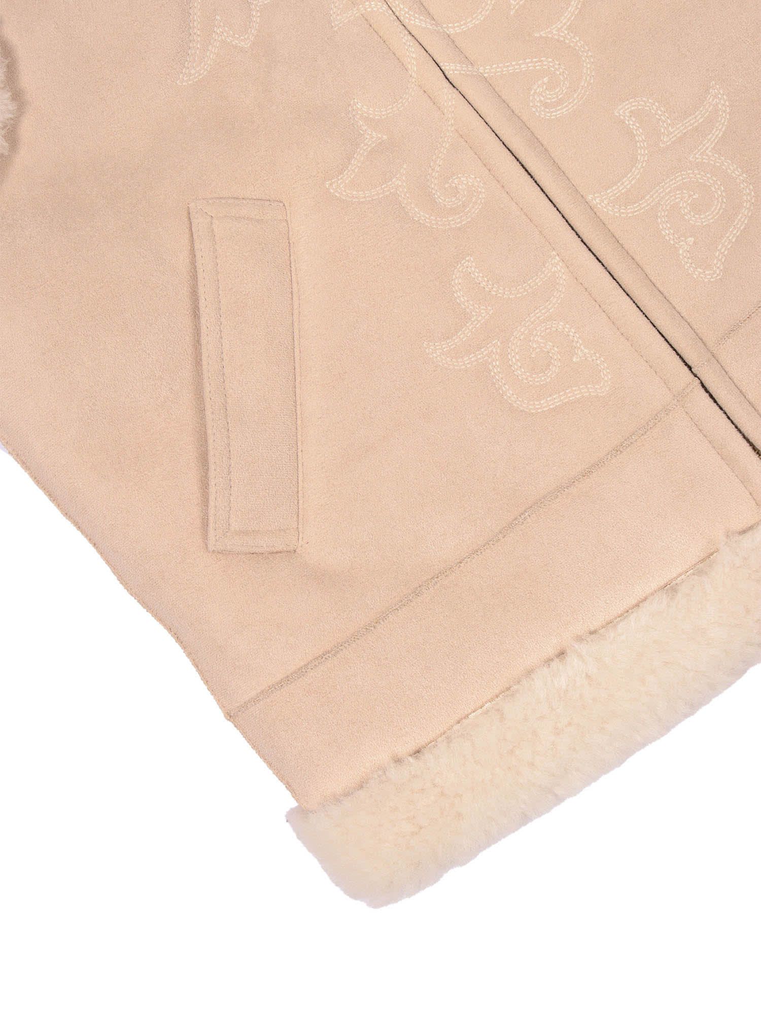 Mc2 Saint Barth Hesketh Jr Shearling-tex Embroidery 10 In Neutral