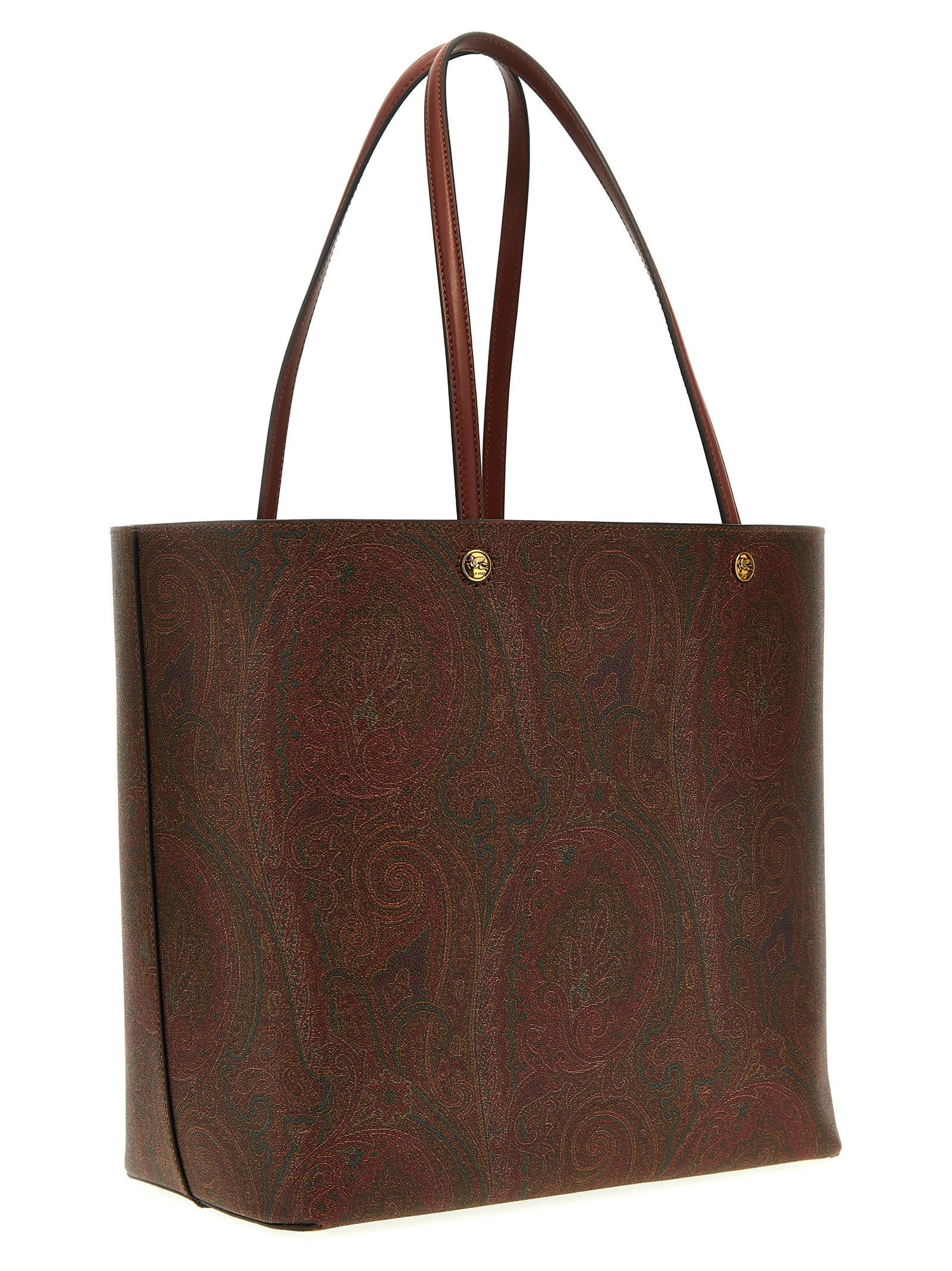 Shop Etro Maxi  Essential Shopping Bag In Brown