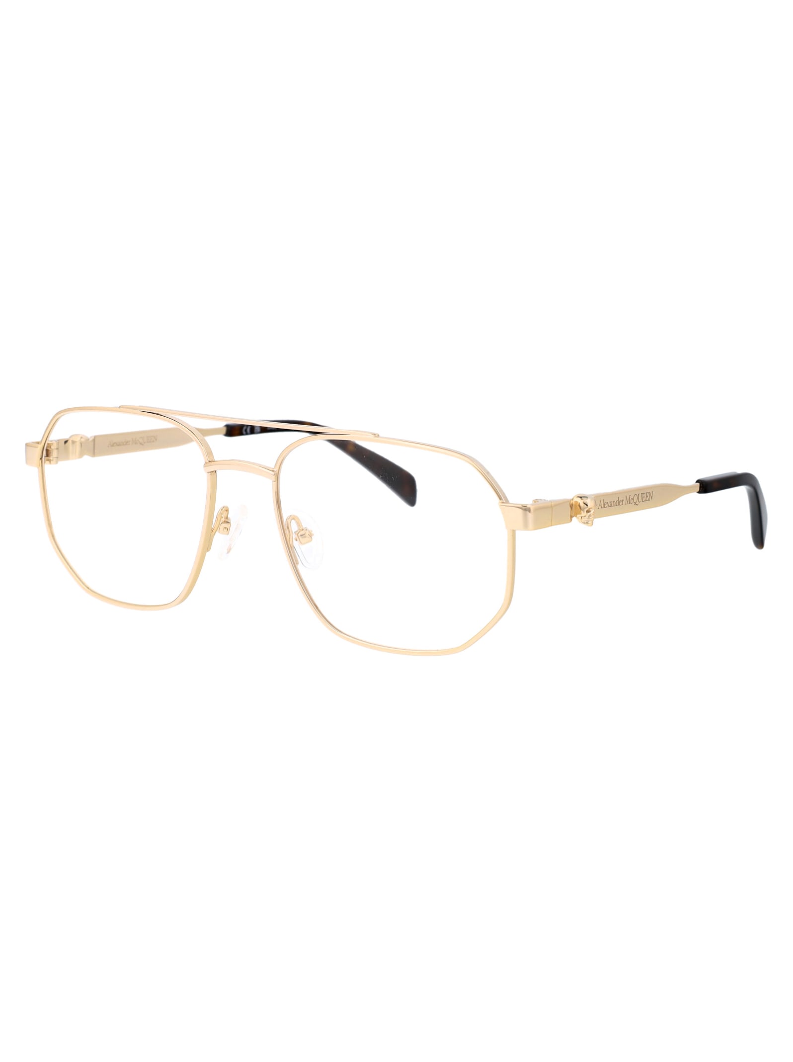 Alexander Mcqueen Am0459o Glasses In Gold