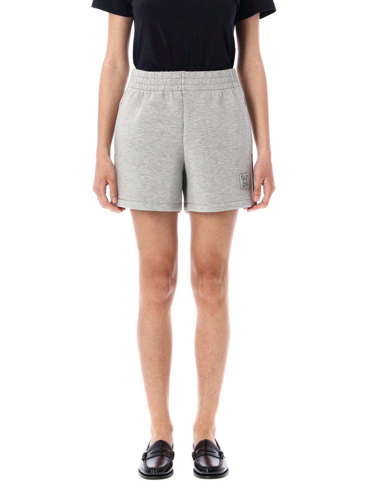 ANINE BING MONOGRAM EMBOSSED SHORTS