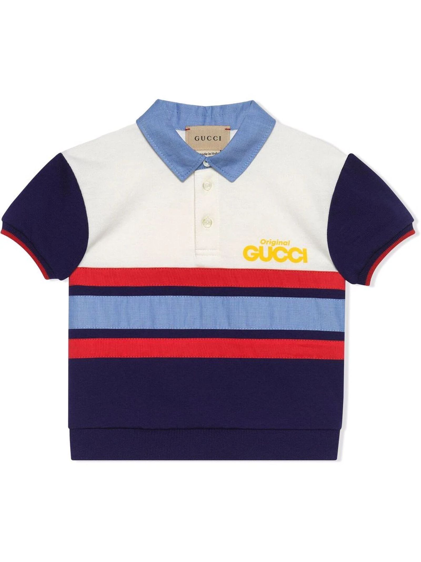 Gucci Blu Cotton Polo Shirt
