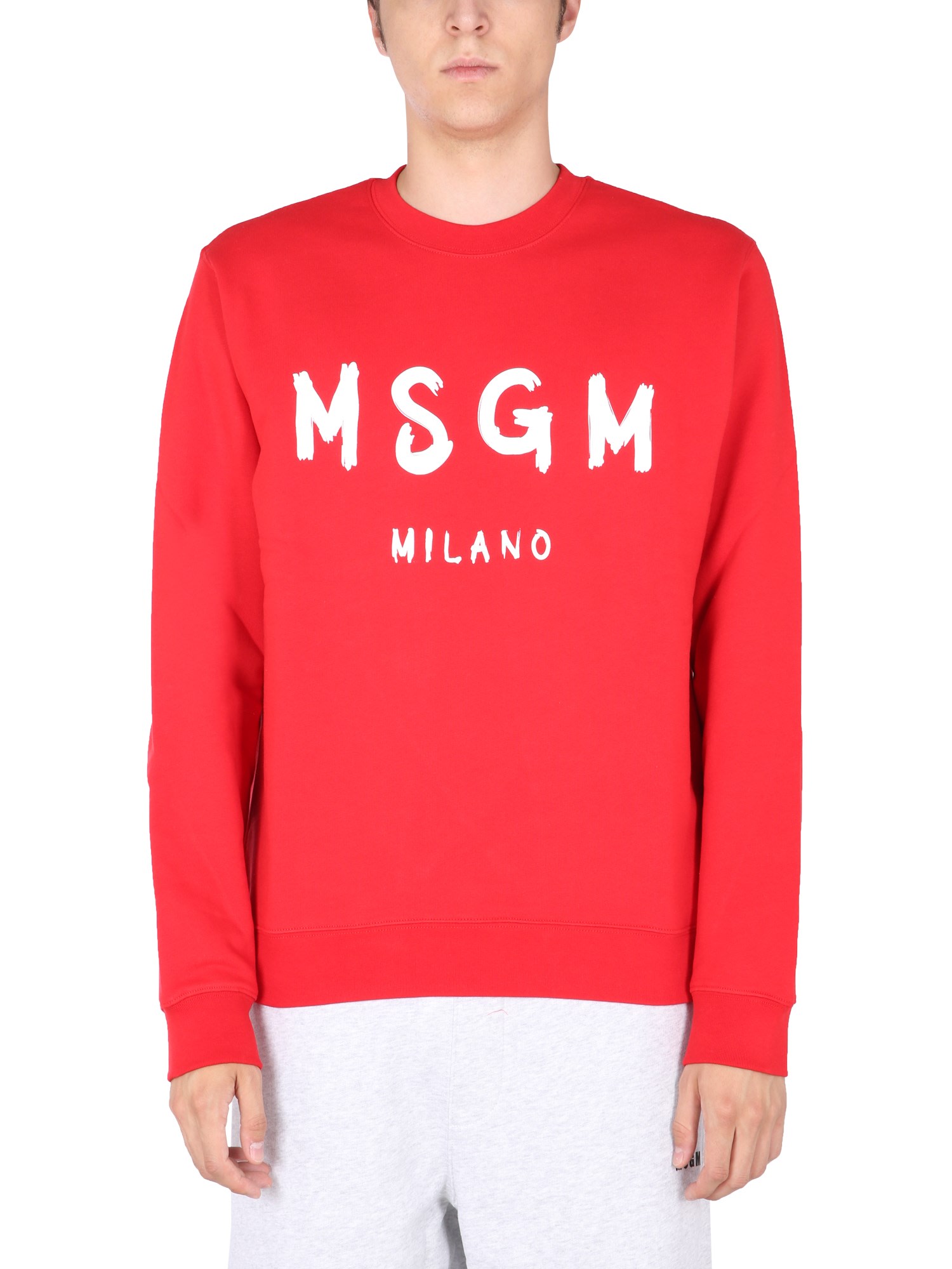 MSGM Crew Neck Sweatshirt With Logo