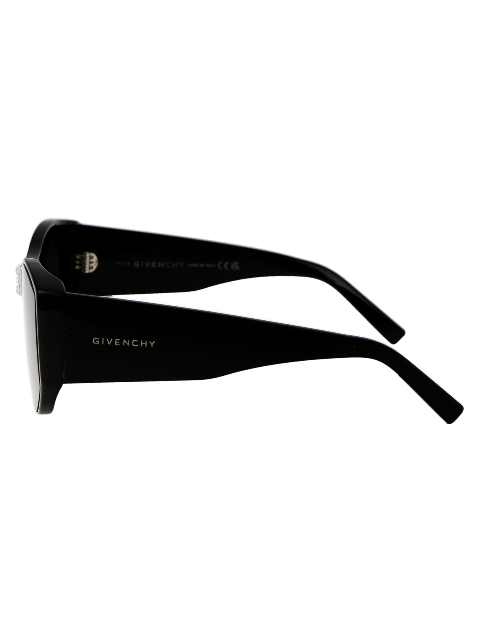 Shop Givenchy Gv40014i Sunglasses In 01a Shiny Black / Smoke