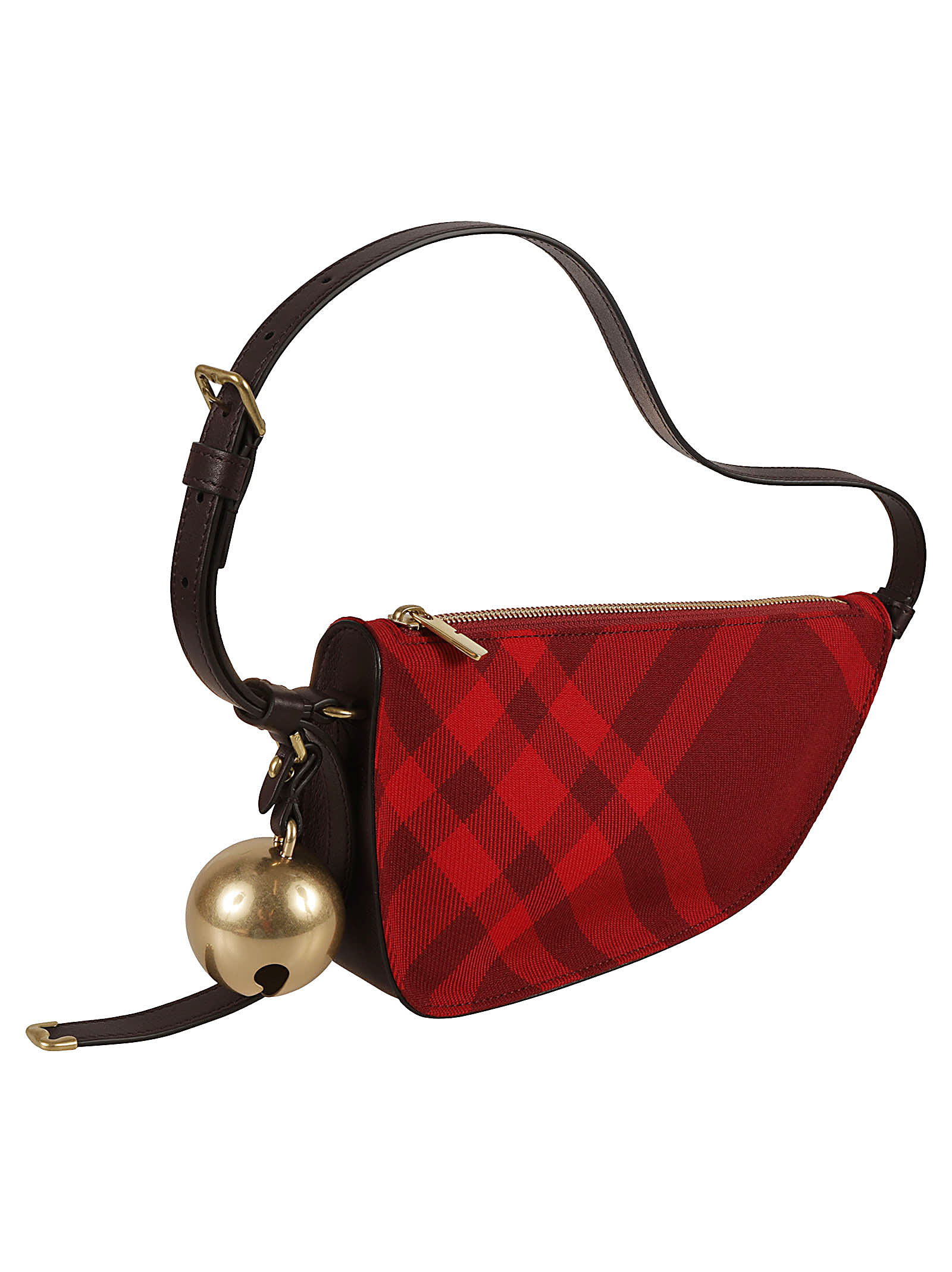 Shop Burberry Ip Check Short Shoulder Bag In Ripple Ip Check